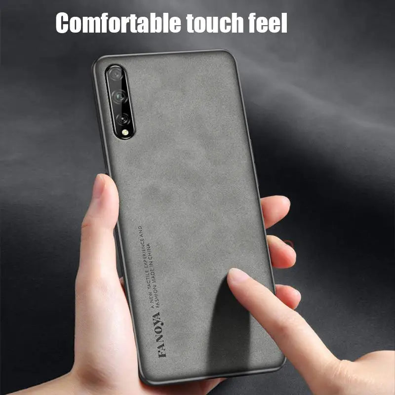 A50s A 50 30 70 11 10 Luxury Sheepskin Leather Case For Samsung Galaxy A50 A30S A70 A7 2018 2019 A10 A11 A03 A04 Men Back Cover