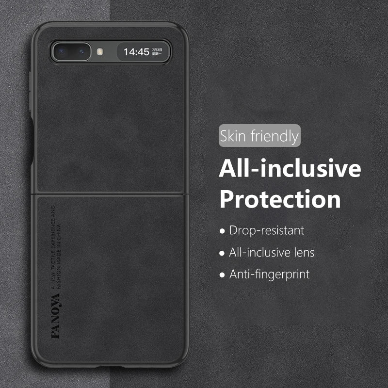 Luxury Leather Case for Samsung Z Flip 2 Armor Shockproof Ultra-thin Frosted Hard Phone Cover Galaxy ZFlip 2 3 ZFlip2 Z Flip2